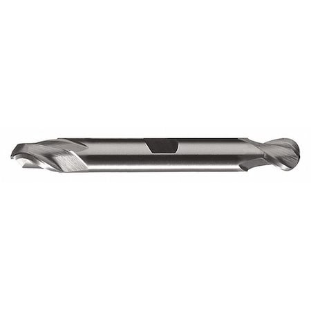 2-Flute HSS Ball Nose Double End Mill Cleveland HD-2B Bright 3/4x3/4x1-5/16x5-5/8