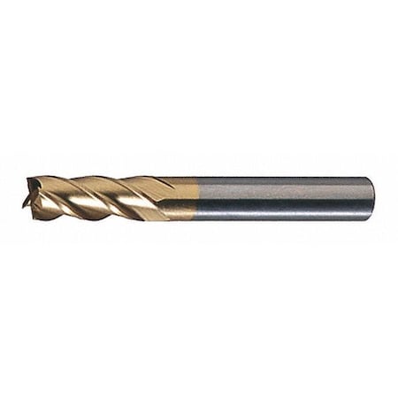 4-Flute HSS Miniatute CenterCutting Sqaure Single End Mill CTD HMG-4 Bright 11/64x3/16x1/2x1-1/2