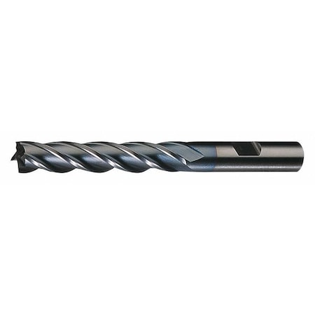 4-Flute HSS Center Cutting Square Single End MIll Cleveland HG-4C-TC TiCN 7/8x7/8x5x7-1/4