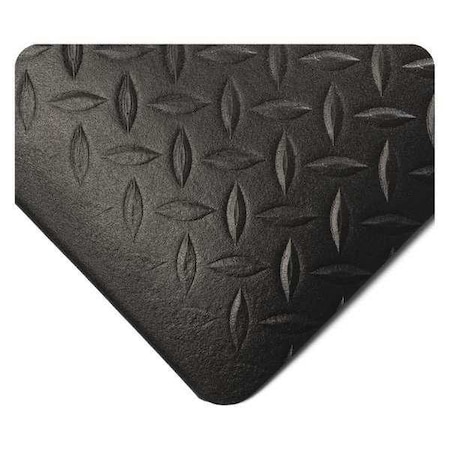 Diamond Tuf Sponge, Black, 8 Ft. L X 2 Ft. W, PVC Sponge, Diamond Tuf Sponge Surface Pattern