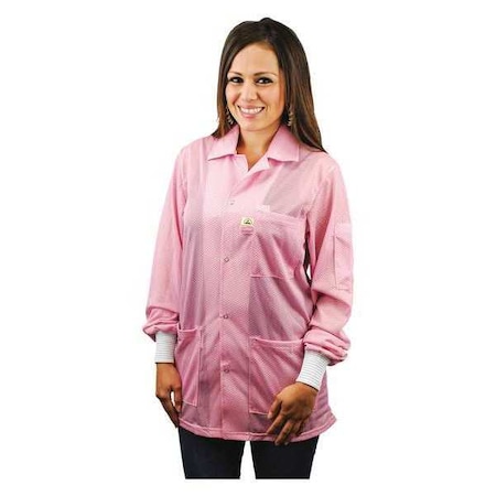 Jacket Smock,Cuffs,Pink,XL