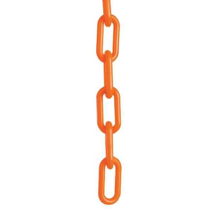 1.5 (#6, 38 Mm.) X 50 Ft. Safety Orange Plastic Chain