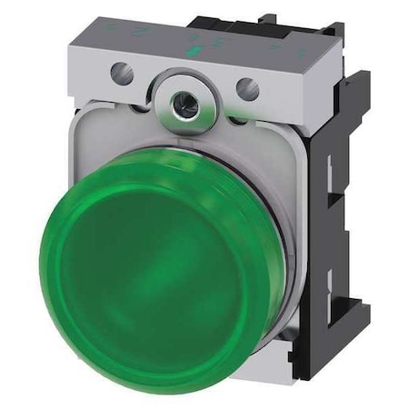 Pilot Light Complete,Round Shape,Green