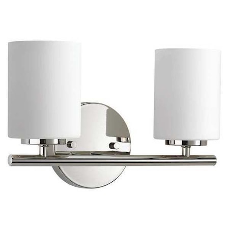 Replay 2-Light Bath & Vanity, 100 W, Polished Nickel