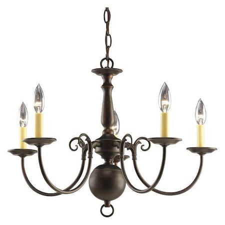 Americana 5-Light Chandelier, 60 W, Antique Bronze