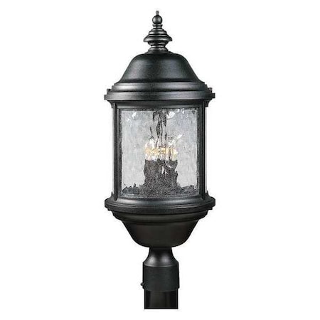 Ashmore 3-Light Post Lantern, 60 W, Textured Black