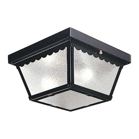 Outdoor 2-Light Close-to-Ceiling, 60 W, Black