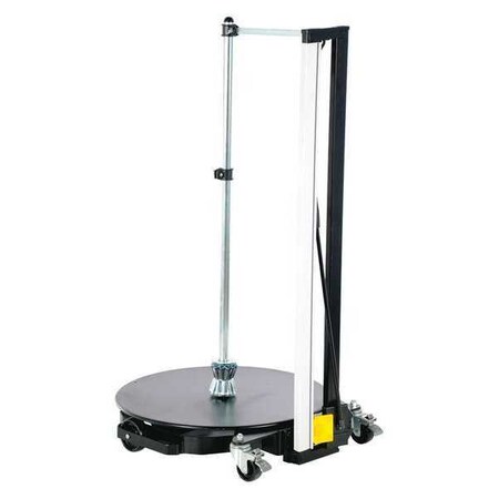 Black Roll Material Portable Dolly With Cutter 440 Lb 35 X 40 X 70