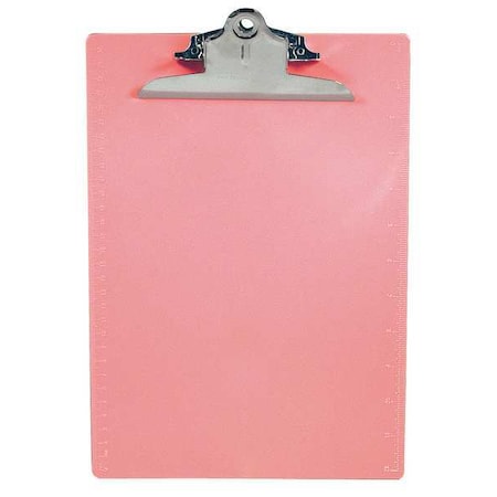 8-1/2 X 11 Plastic Clipboard 1, Pink