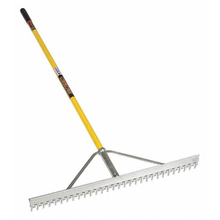 Screening Rake,24,66 Yellow Handle