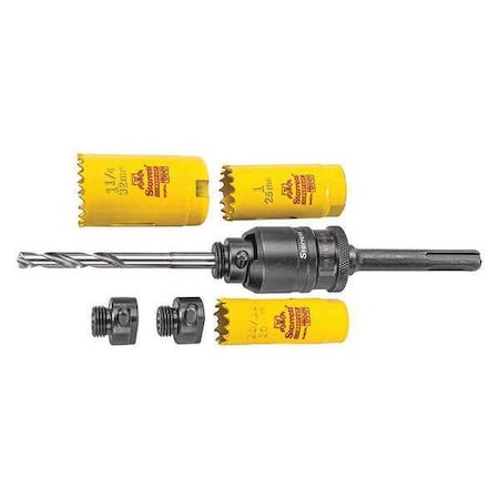 Kwik Change Arbor Kit,w/ Hole Saws - SDS