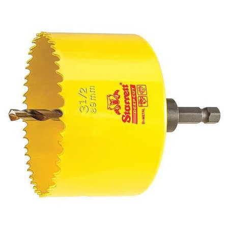 3-1/2 (89mm) Bi-Metal HSS Hole Saw With Arbor