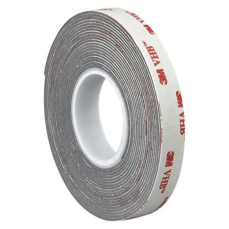 3M™ 4941 VHB™ Tape, 45.0 Mil, 1/2 X 5 Yds, Gray, 1/Case