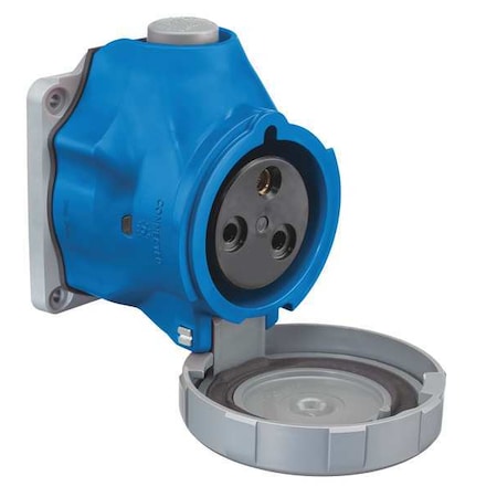 Pin And Sleeve Receptacle,30A,5 HP,Blue