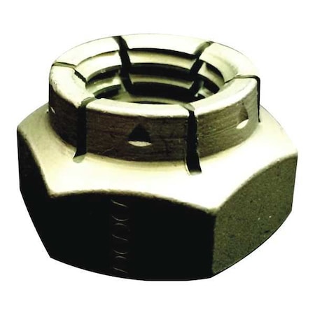 Flexible Top Lock Nut, 7/16-20, Steel, Grade 2, Cadmium Plated, 13/64 In Ht, 50 PK