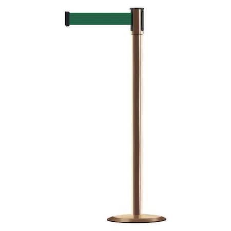 Slimline Post,Dark Green,Polished Brass