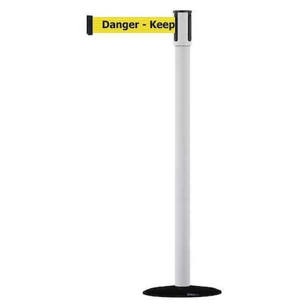 Slimline Post,White,Danger Keep Out