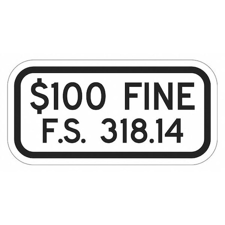 Fine Supplemental Parking Sign,6 X 12, T1-2051-EG_12x6