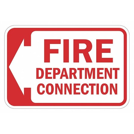 Fire Sign, 12 In H, 18 In W, Aluminum, Horizontal Rectangle, English, T1-1764-HI_18x12