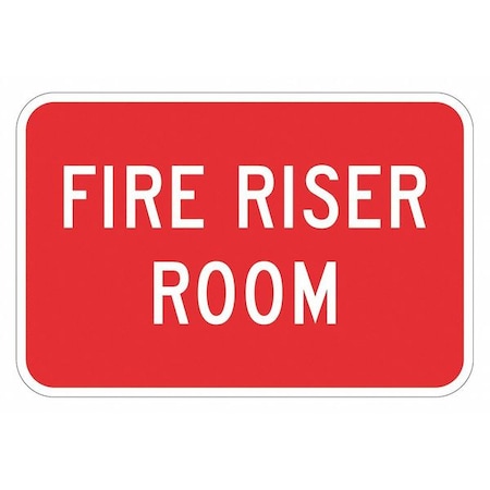 Fire Sign, 12 In H, 18 In W, Aluminum, Horizontal Rectangle, English, T1-1832-EG_18x12