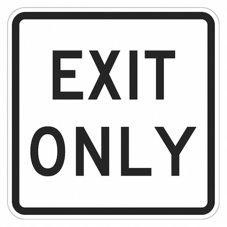Exit Sign For Parking Lots, 18 In H, 18 In W, Aluminum, Square, English, T1-1023-EG_18x18