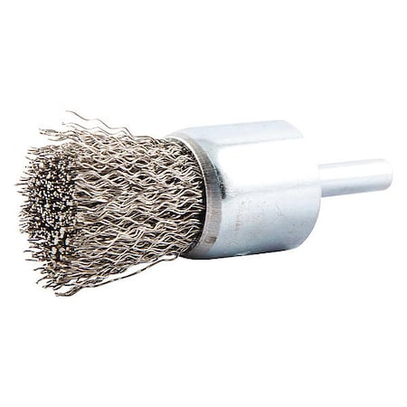 End Brush,Shank 1/4,Wire 0.012 Dia.