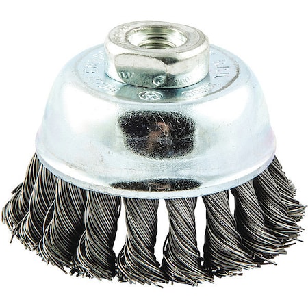 Cup Brush,Wire 0.020 Dia.,Carbon Steel