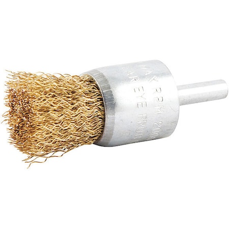 End Brush,Shank 1/4,Wire 0.012 Dia.