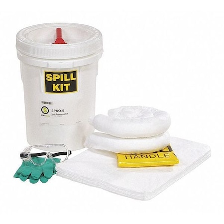 Spill Kit,Bucket,Oil-Based Liquids