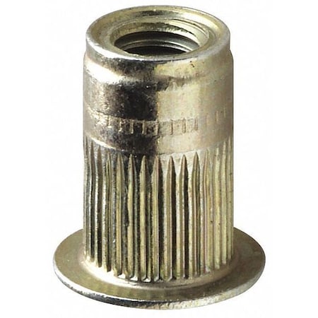 Rivet Nut, 1/2-13 Thread Size, 0.865 In Flange Dia., 1.45 In L, Steel, 10 PK
