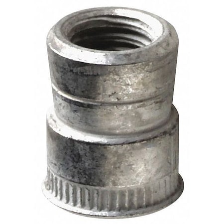 Rivet Nut, 1/4-28 Thread Size, 0.4 In Flange Dia., 0.515 In L, 304 Stainless Steel