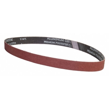 Sanding Belt, Coated, 1 In W, 42 In L, P100 Grit, Medium, Aluminum Oxide, Brown