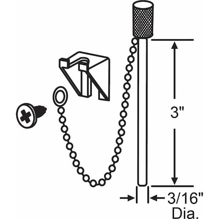 Chain Door Guard,Plated,3-9/16 L