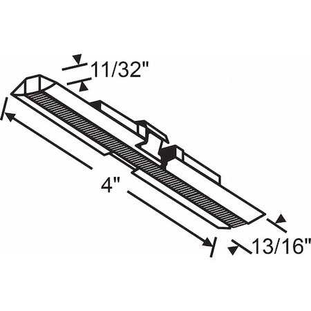 Door Slide Guide,Nylon/Steel,4L