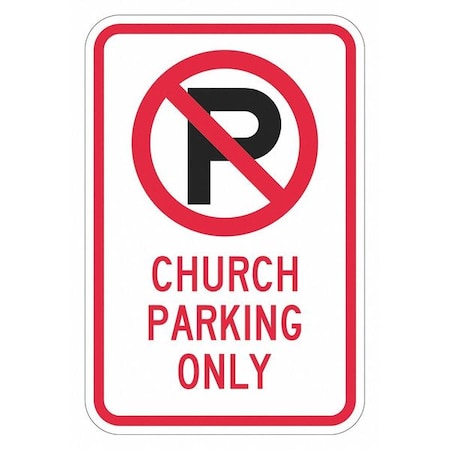 Church Parking Sign,18 X 12, T1-1486-DG_12x18