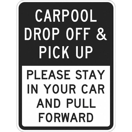 Pickup & Dropoff Only Sign,18 X 12, T1-1309-EG_12x18
