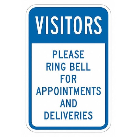 Facility Sign, 18 In H, 12 In W, Aluminum, Vertical Rectangle, English, T1-6125-DG_12x18