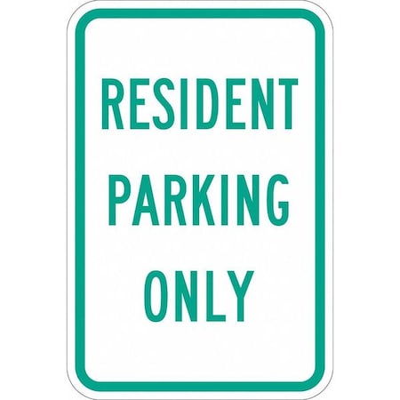 Resident Parking Sign,18 X 12, T1-1044-DG_12x18