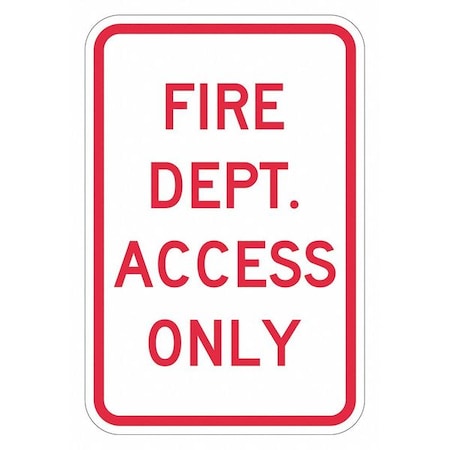 Fire Sign, 18 In H, 12 In W, Aluminum, Vertical Rectangle, English, T1-1822-HI_12x18