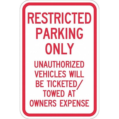 Tow Zone No Parking Sign,18 X 12, T1-1189-DG_12x18