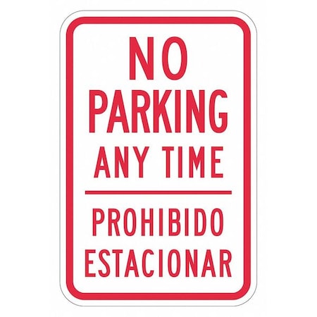 No Parking Anytime Sign,18 X 12, T1-2903-DG_12x18