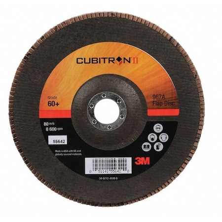 Flap Disc,Type 27,7 Dia.,60 Grit