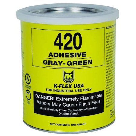 Contact Cement, 420 Series, Gray/Green, 1 Qt, Can