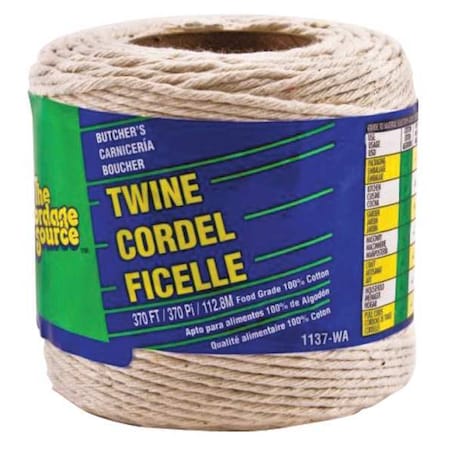 Rope,370 Ft.,White,Cotton