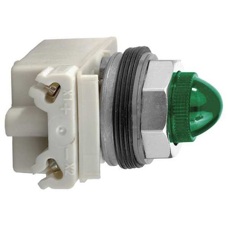 Pilot Light,Green,Plastic Domed Lens