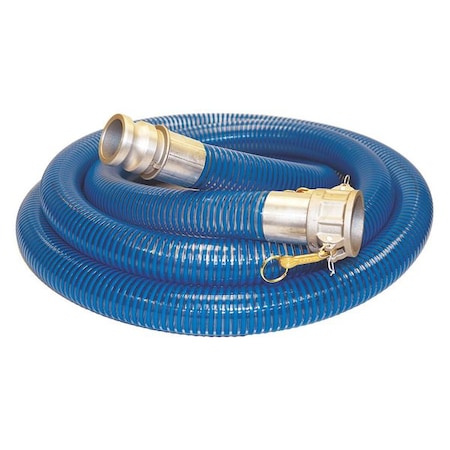 1-1/2 ID X 20 Ft PVC Water Suction Hose Clear/BL
