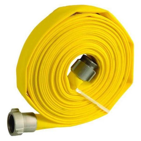 Fire Hose,1-1/2in.x50 Ft.,NPSH,Yellow
