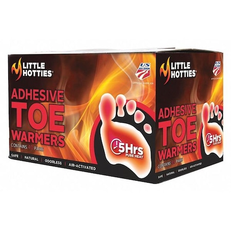 Adhesive Toe Warmers, Up To 5 Hours, Footwear/Socks, Pack Of 40 Pairs