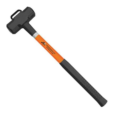 Sledge Hammer, 24 Orange Fiberglass Handle, 8 Lb. Head