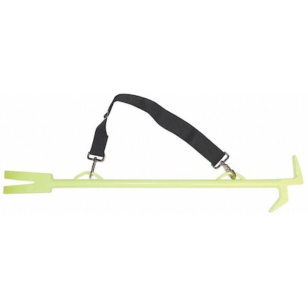 NY Claw, 3 Ft. HiViz Lime, W/ NY Hook & Halligan Fork